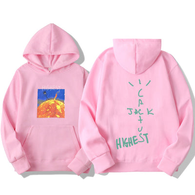 Hoodie print hoodie - Pink - Men's Hoodies & Sweatshirts - Carvan Mart