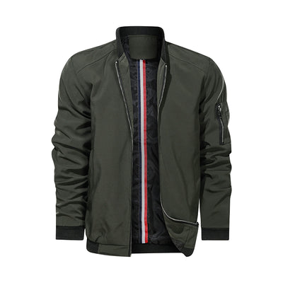 Men Jackets Casual Coats Bomber Jacket Slim Fashion Outwear - - Men's Jackets & Coats - Carvan Mart