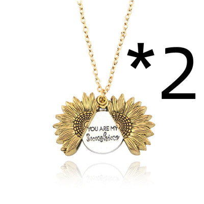 You Are My Sunshine Sunflower Necklace - Carvan Mart