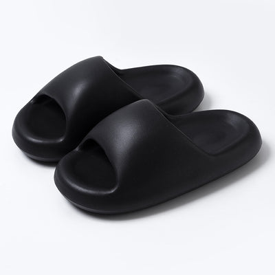 Bread Shoes Summer Candy Color Bathroom Soft Slippers - Black - Women's Slippers - Carvan Mart
