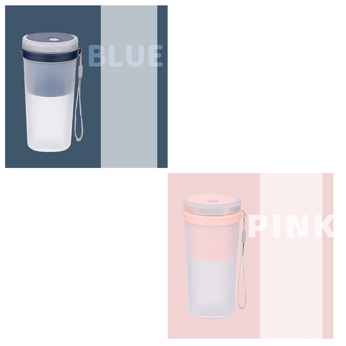 Multi-Function Portable Blender Electric Juicer Cup - Blue and pink USB - Compact Blenders - Carvan Mart