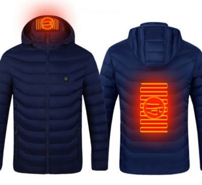 New Heated Jacket Coat USB Electric Jacket Cotton Coat Heater Thermal Clothing Heating Vest Men's Clothes Winter - Carvan Mart