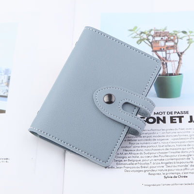 Lady Simple Cute Mini Card Holder - 082 Vertical Card Holder Blue - Women's Wallet - Carvan Mart