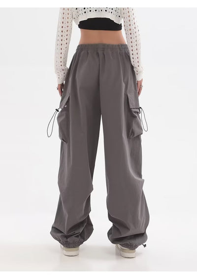 High Waist Wide Leg Cargo Pants for Women - Elegant Formal Dress Pant with Pockets - Carvan Mart