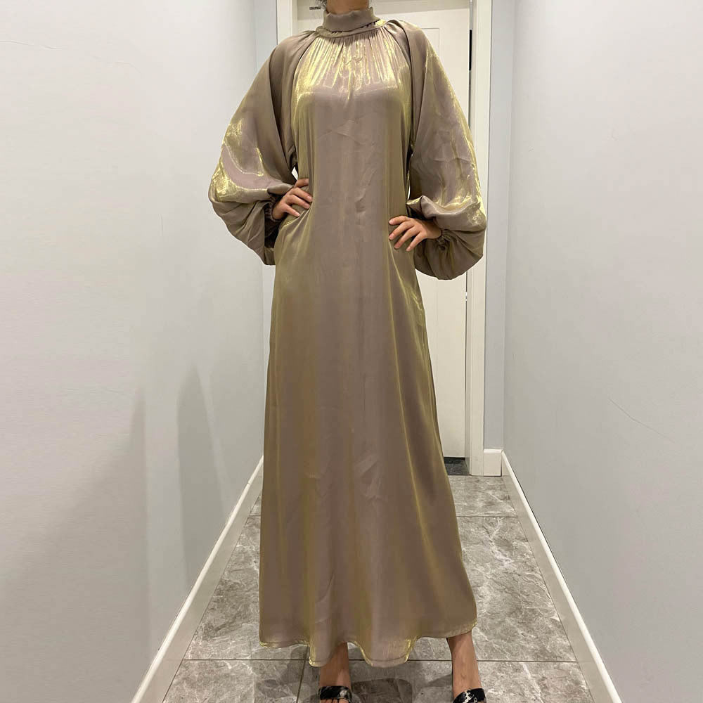 Southeast Asia Women's Dress Lantern Sleeve Middle East Muslim Robe - Carvan Mart Ltd