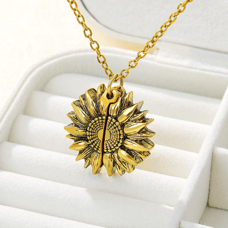 You Are My Sunshine Sunflower Necklace - - Necklaces - Carvan Mart