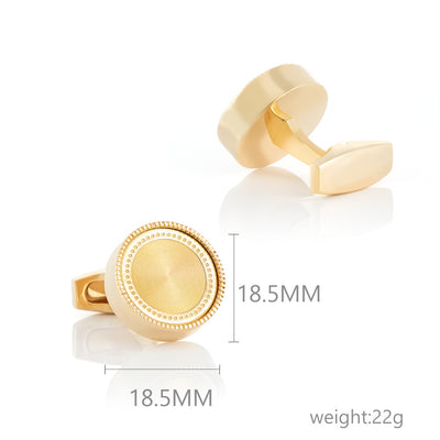 Round CD Accessories Enamel Cufflinks For Men - Carvan Mart