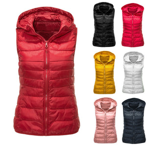 Women's Warm Vest Hooded Vest Cotton-padded Jacket - - Women's Coats & Jackets - Carvan Mart