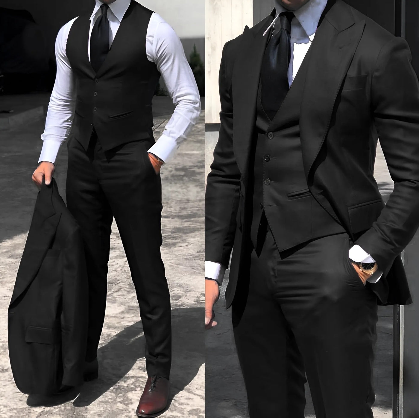 Carvan Best Men's Three Piece Suit Business Wedding Suit - - Men Suits & Sets - Carvan Mart