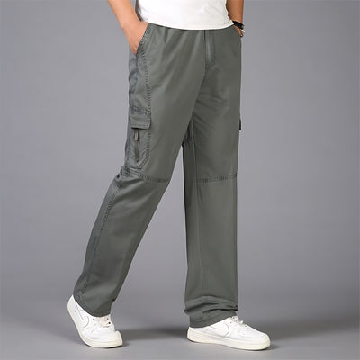 Korean Style Loose Straight Leg Thin Fat Pants - Comfortable Cotton Trousers for Spring - Carvan Mart