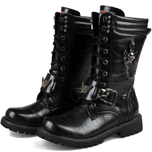 Carvan Men's Black Boots Cowboy Boots - Black - Men's Boots - Carvan Mart