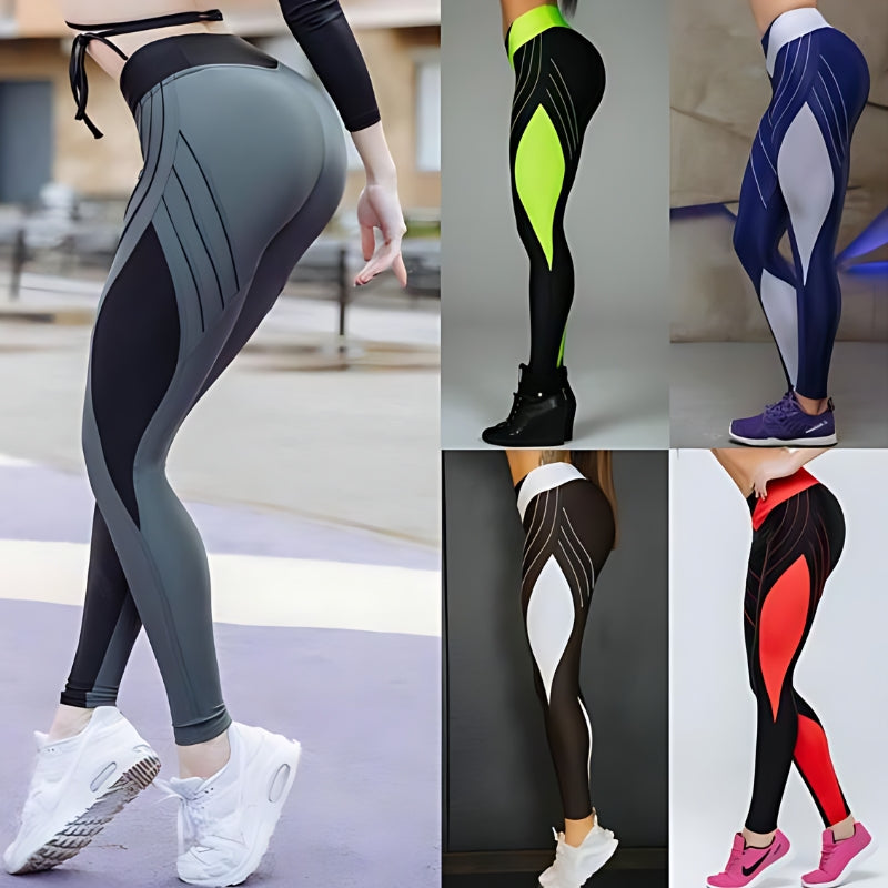 High-Waisted Compression Leggings - Women's Workout Pants - - Leggings - Carvan Mart