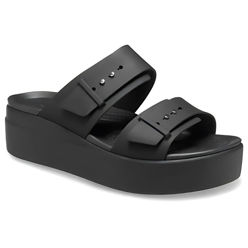 Crocs Women's Brooklyn Buckle Low Wedge Sandals - Carvan Mart