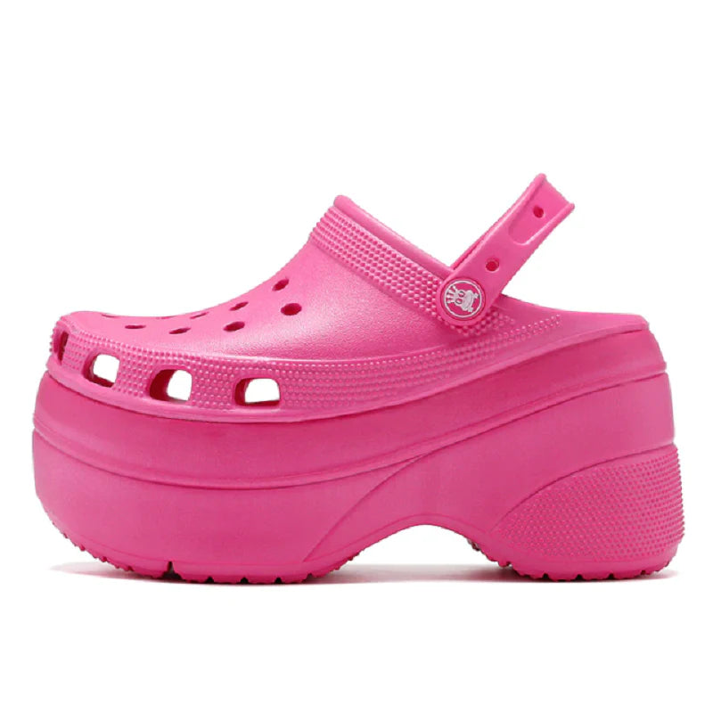 Carvan Mega Crush Clogs Crocs Platform Sandals - Rose Red - High Heels - Carvan Mart