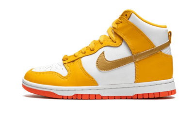 Nike Dunk High Shoes - University Gold White-Crimson Metallic Gold-gold - Sneakers - Nike