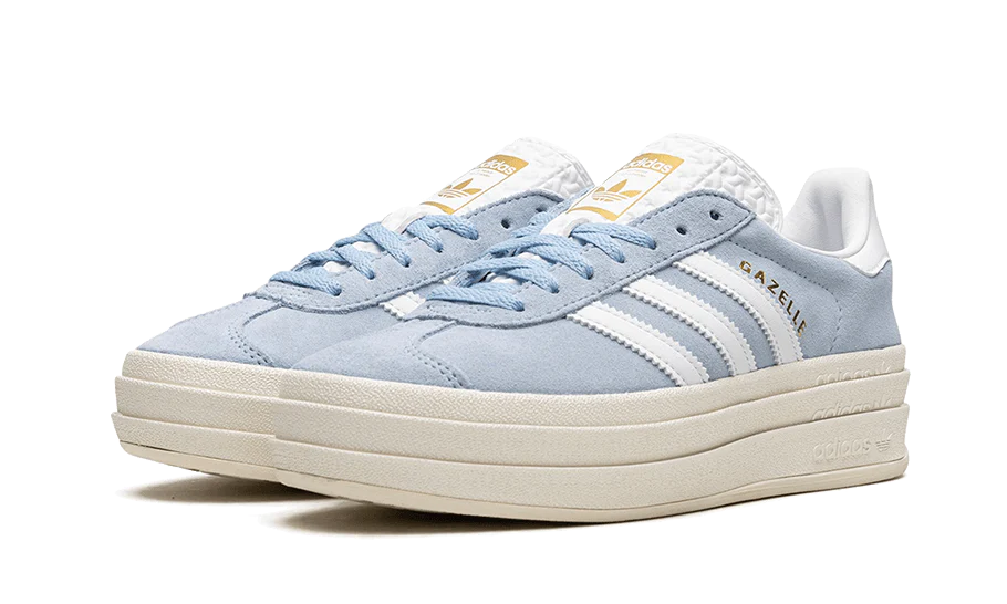 adidas Originals Gazelle Bold Shoes - Clear Sky Cloud White Gold Metallic - Sneakers - Carvan Mart