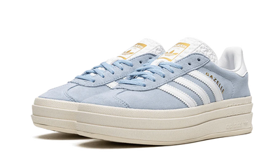 adidas Originals Gazelle Bold Shoes - Clear Sky Cloud White Gold Metallic - Sneakers - Carvan Mart