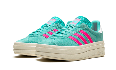 adidas Originals Gazelle Bold Shoes - Flash Aqua Lucid Pink Cloud White - Sneakers - Carvan Mart