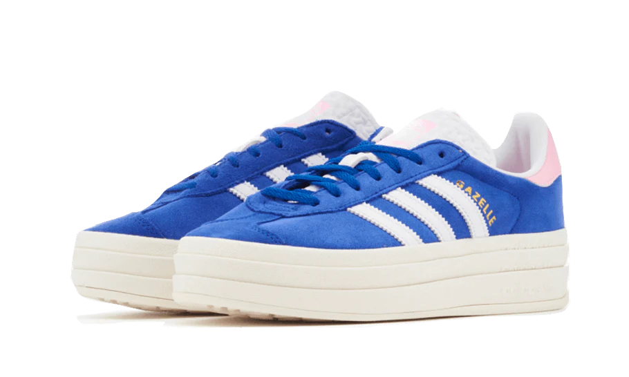 adidas Originals Gazelle Bold Shoes - Semi Lucid Blue True Pink Core White - Sneakers - Carvan Mart