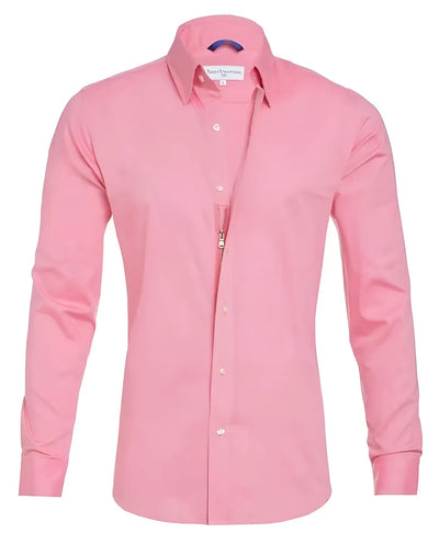 Men's Shirt Zipper Shirt Hidden Fake Button Shirt - Carvan Mart
