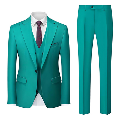 Men's Three Piece Suit Foreign Trade Cross-border Wedding Groom Business Suit - Bright Green - Men Suits & Sets - Carvan Mart