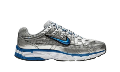 Nike P-6000 Premium Shoes - White Metallic Silver Black Blue - Sneakers - Carvan Mart