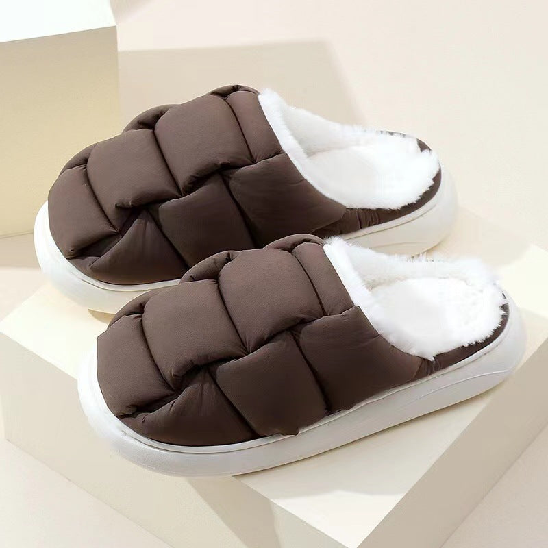 Women's Winter Square Bread Cotton Slippers - Carvan Mart