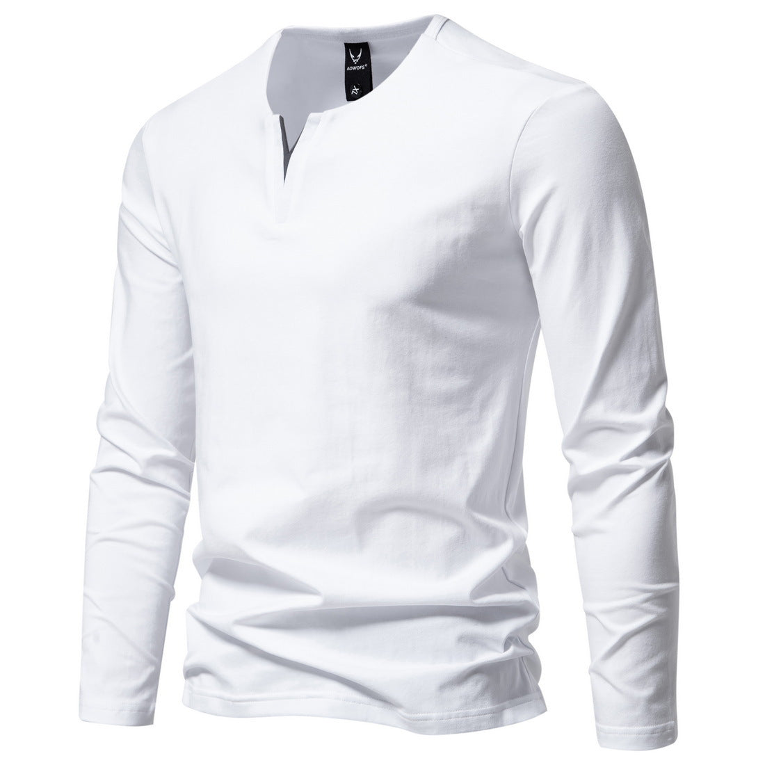 Men's V-neck Long Sleeve Bottoming T-shirt - Carvan Mart