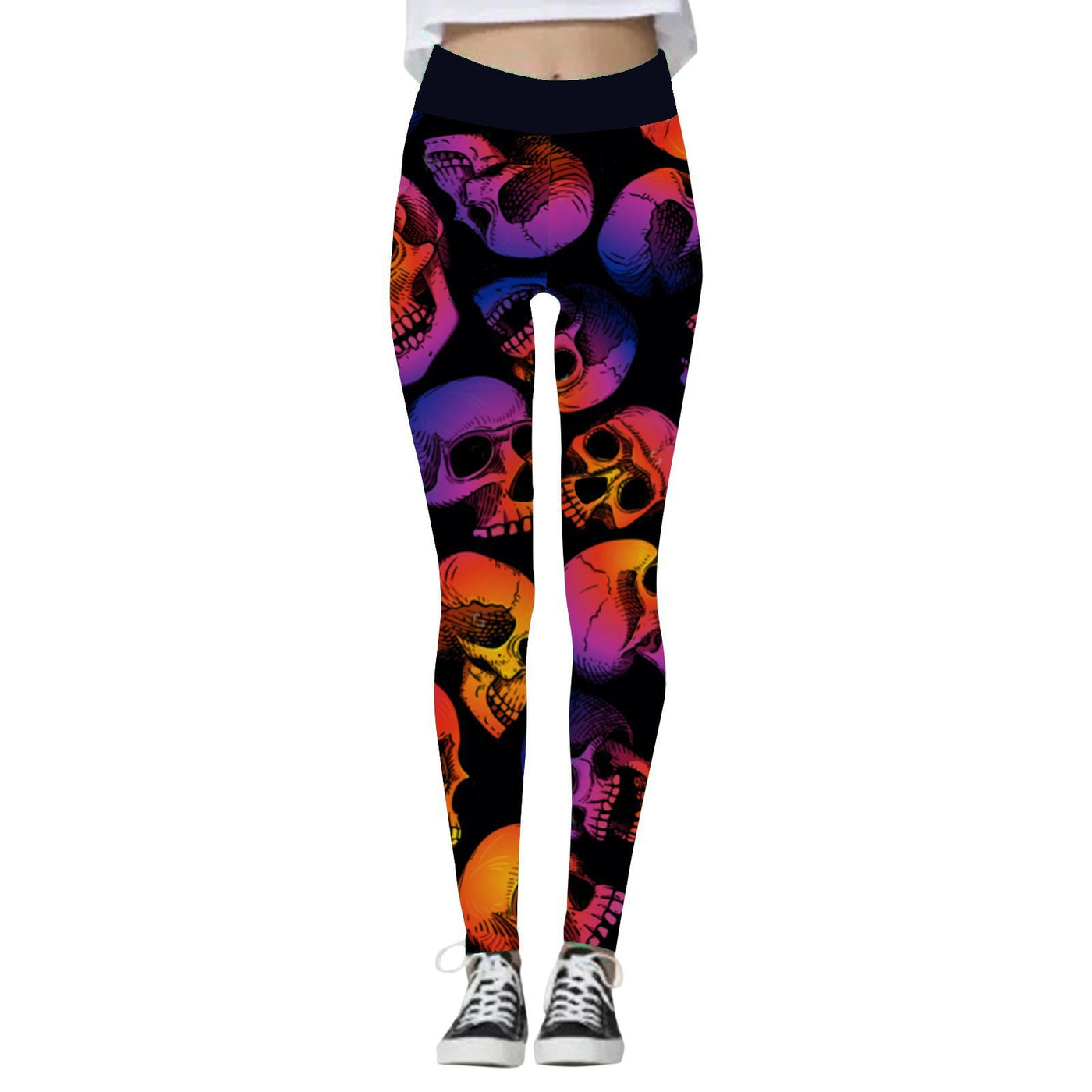 Halloween Yoga Pants - Pumpkin Skull 3D Leggings - Carvan Mart