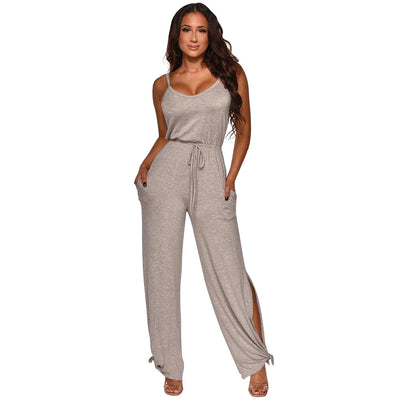 Women's Cotton-like High Waist Jumpsuit - Carvan Mart