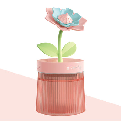 Flower Air Humidifier Small Night Lamp Usb - Gardenia Humidifier Pink USB - Gift - Carvan Mart