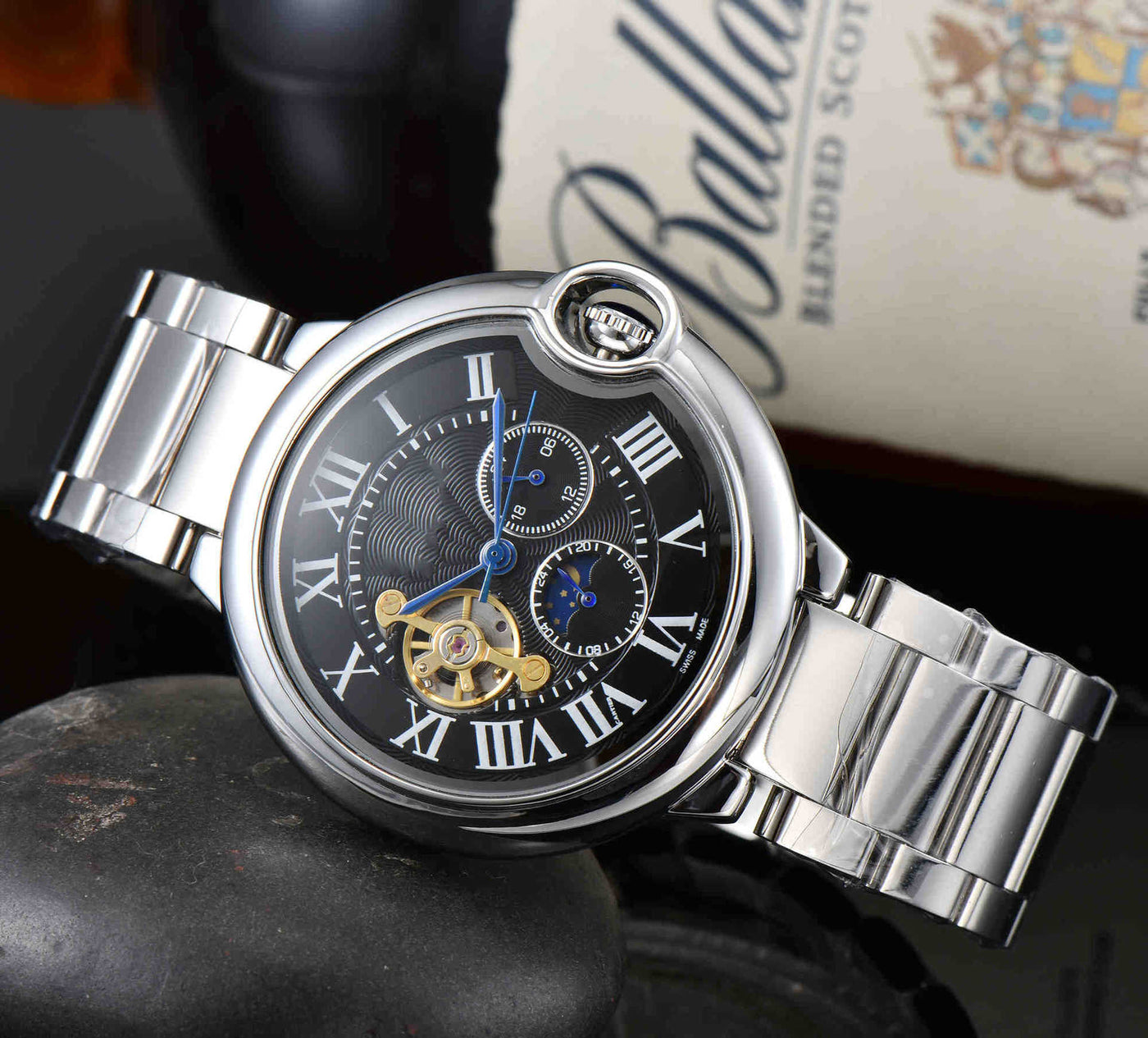 Men's Mechanical Oblique Flywheel Watch - Carvan Mart