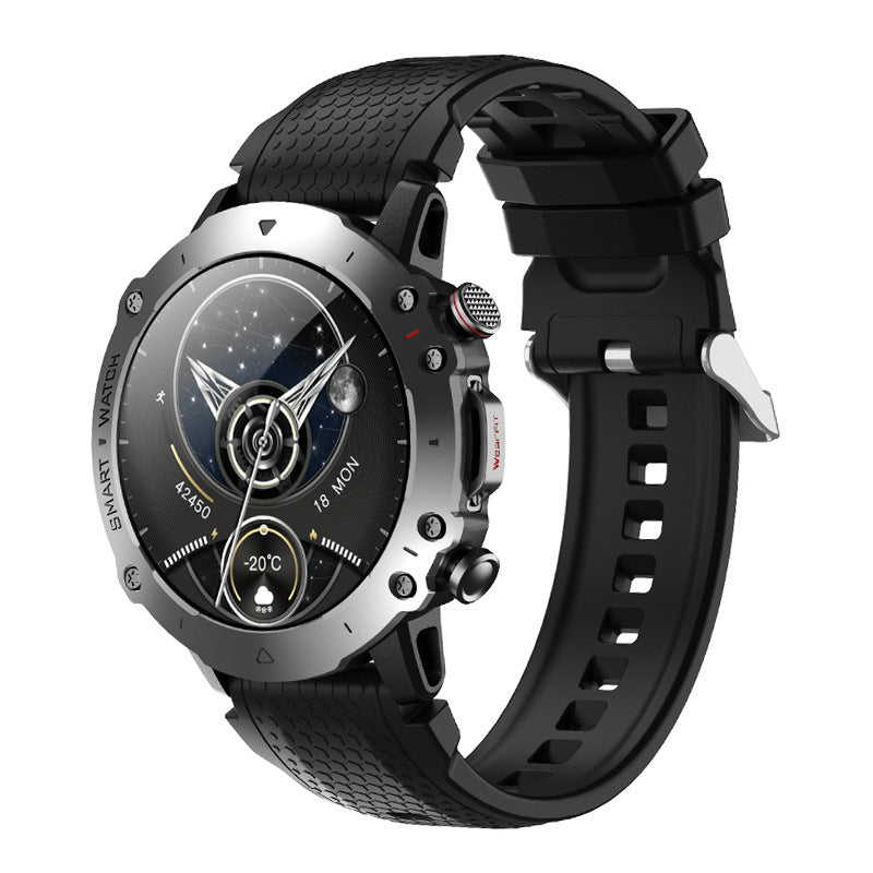 Intelligent Bluetooth Calling Voice Assistant Blood Sugar Heart Rate More Than Sport Smart Watch - Black - Men's Watches - Carvan Mart