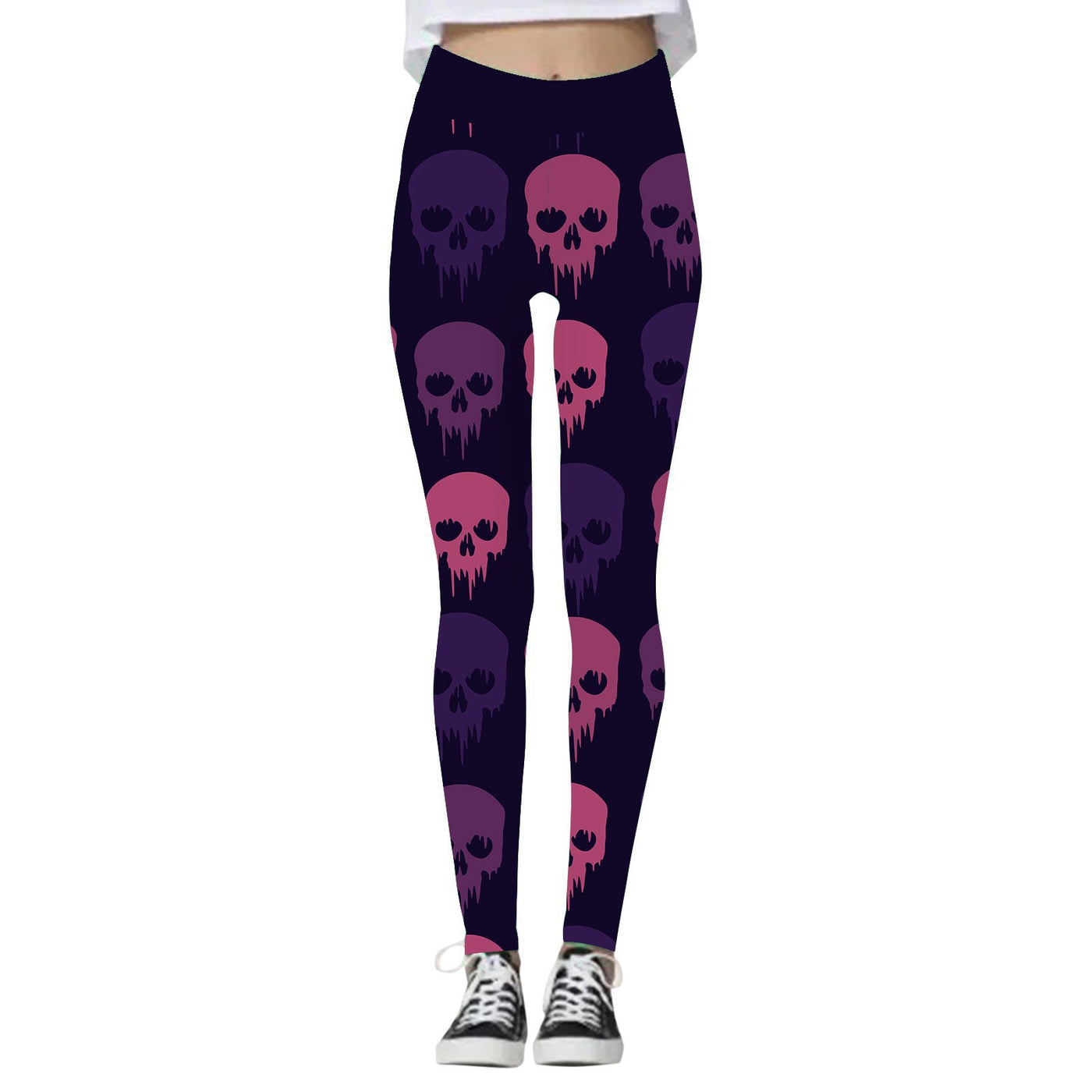 Halloween Yoga Pants - Pumpkin Skull 3D Leggings - WMYJK0210 - Pants & Capris - Carvan Mart