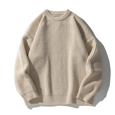 Thick Needle Sweater Men's Couple Retro - Apricot - Men's Sweaters - Carvan Mart