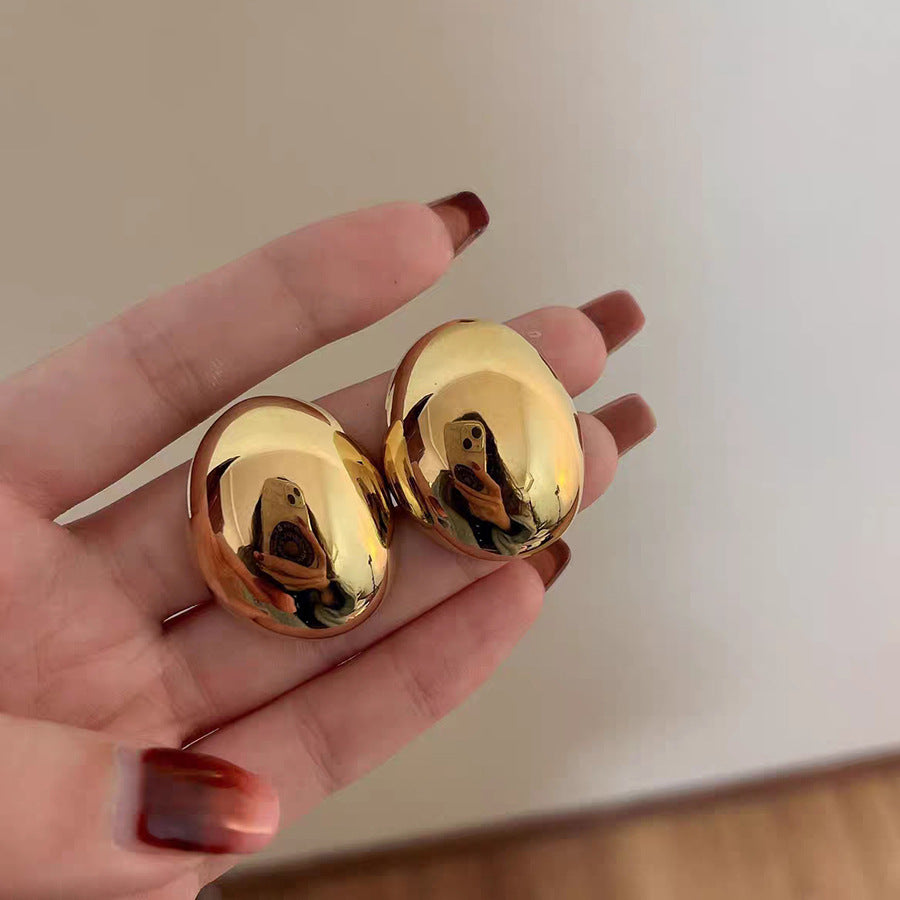 Gold Large Earrings Women's Three-dimensional Special-interest Design Earrings - Carvan Mart