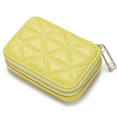 Rhombus Portable Portable Lipstick Pack Mini Cosmetic Bag - Goose Yellow - Women's Wallet - Carvan Mart