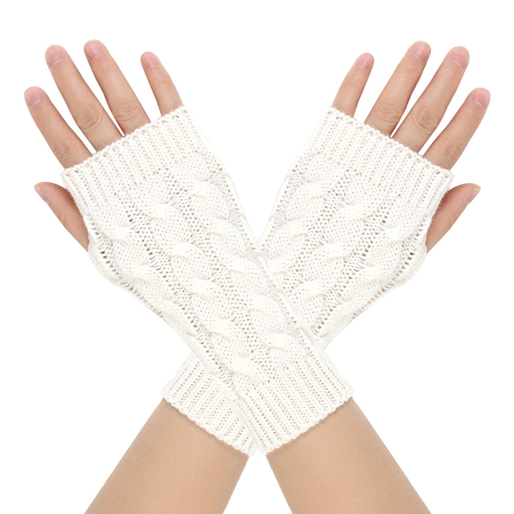 Warm Wool Gloves Winter Men's Open Finger - Carvan Mart