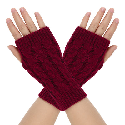 Warm Wool Gloves Winter Men's Open Finger - Carvan Mart