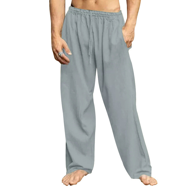 Men's Breathable Loose Tether Sweatpants - Comfortable Polyester Trousers for Casual and Sporty Wear - Carvan Mart