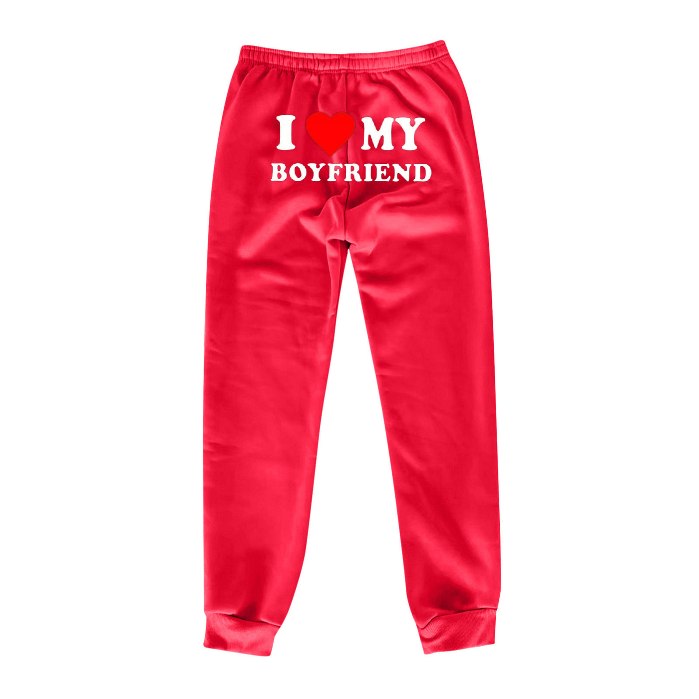 Trendy Boyfriend Sweatpants - Cozy High-Waisted Joggers with Cute Print - Carvan Mart