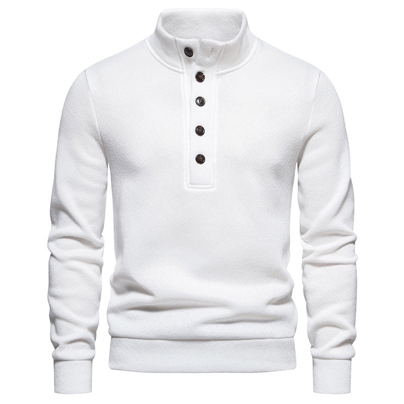 Men's Fashion Trendy Turtleneck Buttons Sweater - Carvan Mart