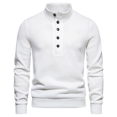 Men's Fashion Trendy Turtleneck Buttons Sweater - Carvan Mart