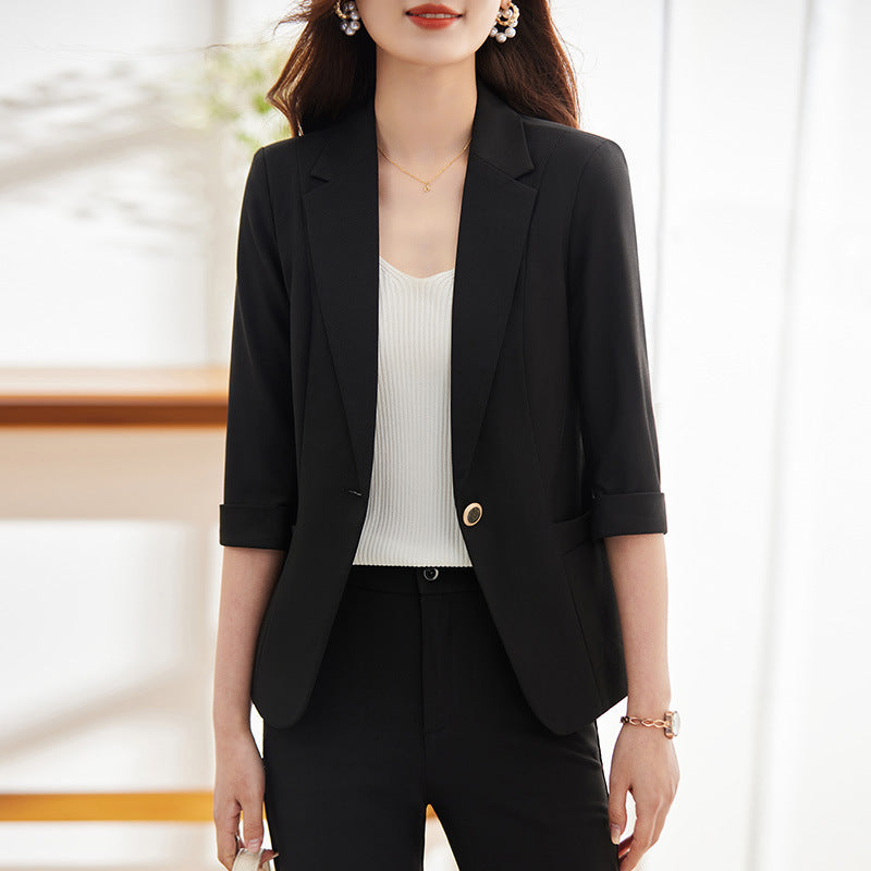 Pant Suits For Women Slim-fit Professional Blazer Pant Suit - Carvan Mart