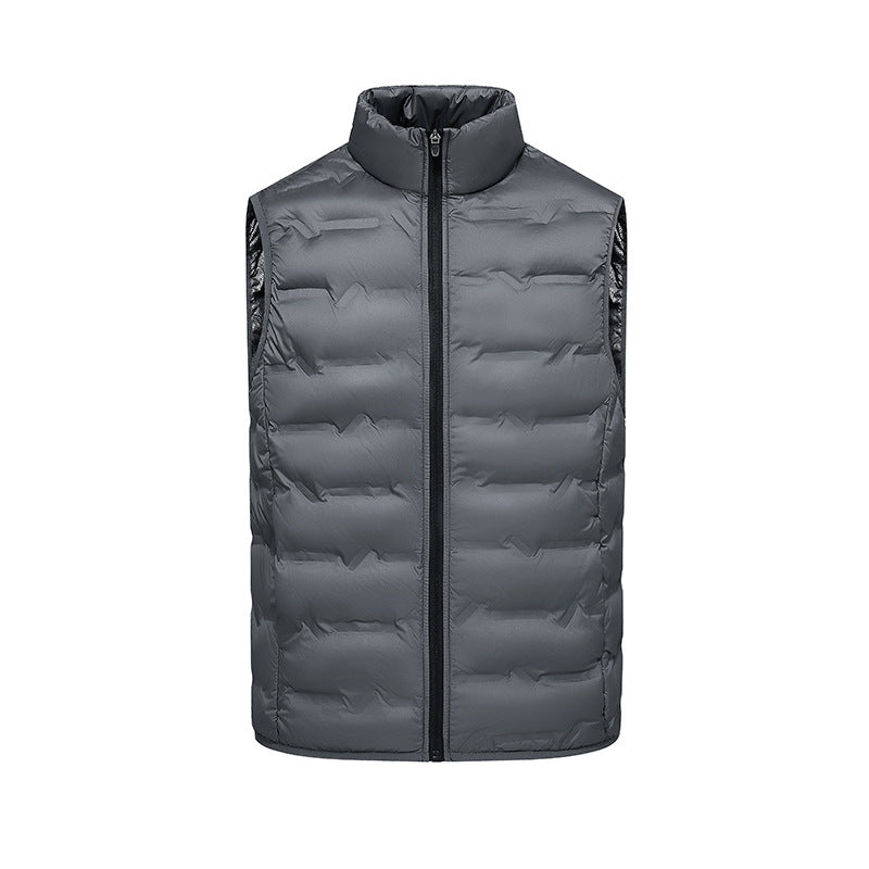 Down Vest Man Warm Autumn And Winter Jacket - Men's Gray - Men's Jackets & Coats - Carvan Mart