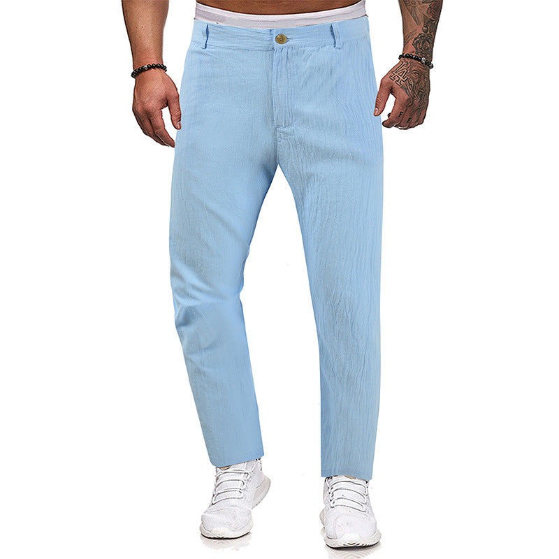 Men's Sports Loose Straight Trousers - Comfortable Cotton Pants for Active Lifestyles - Carvan Mart