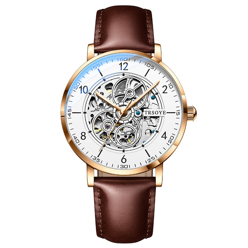 Men's Hollow Luminous Automatic Mechanical Watch - Carvan Mart