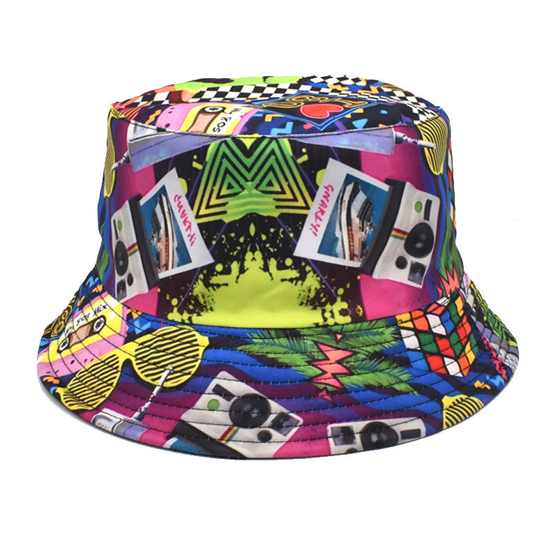 Men's And Women's Outdoor Leisure Printing Sun-shade Sun Protection Hat - Carvan Mart