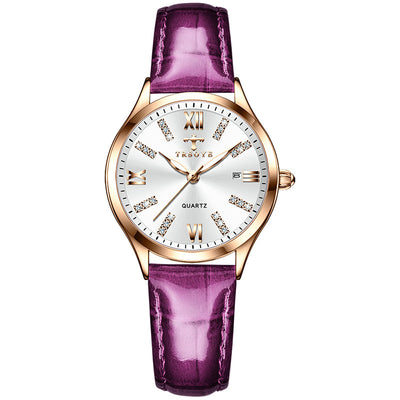 Simple Women's Automatic Delicate Small Dial Waterproof Quartz Watch - Carvan Mart