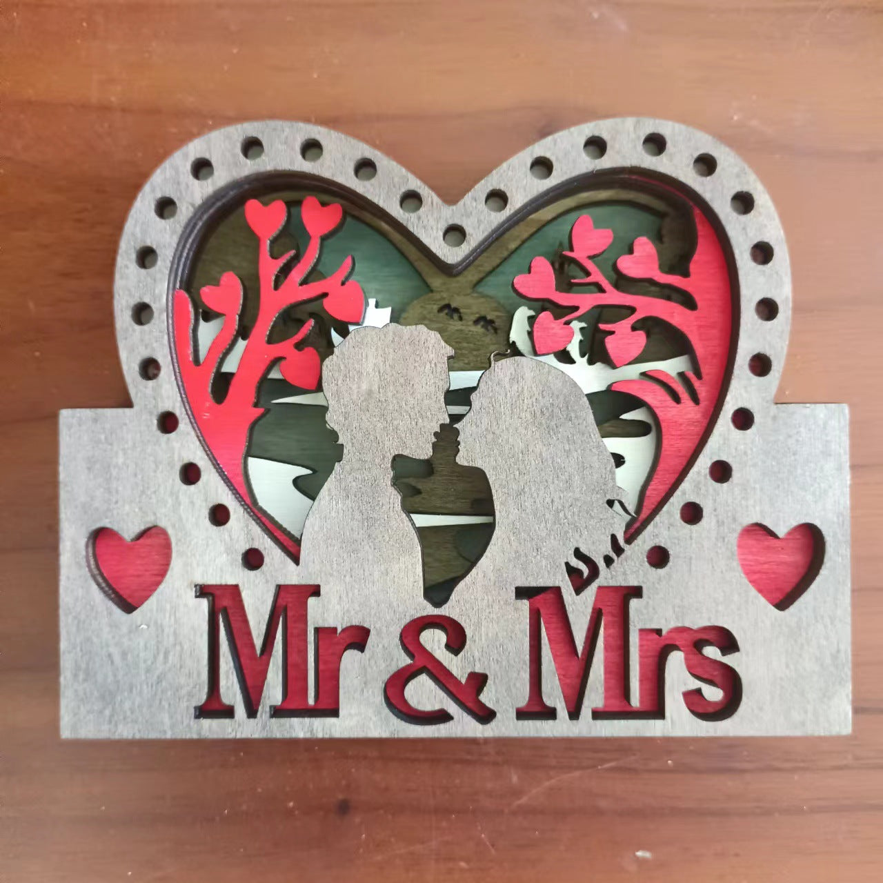 Wedding Memorial Decoration Ornaments - Mr And Mrs - Gift - Carvan Mart